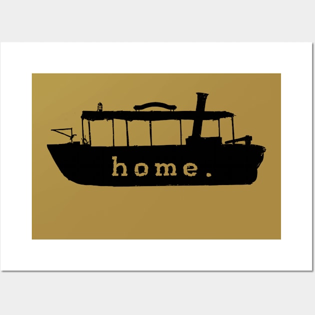 A Place We Call Home (Black) Wall Art by The Skipper Store